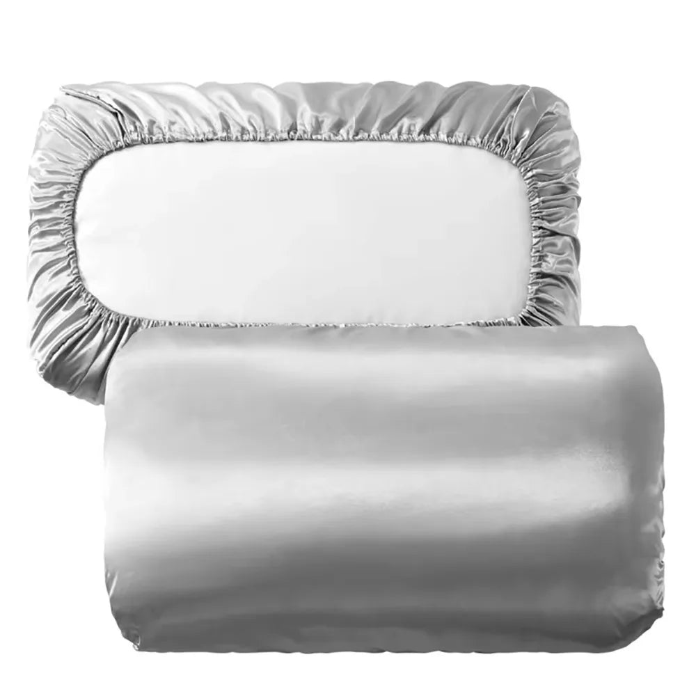 Silk Satin Bonnet Pillowcase 2 in 1 Anti-Frizz Hair Sleep Cap Soft Smooth Hair Care Bonnet Pillow Cover Queen Size 75X50Cm